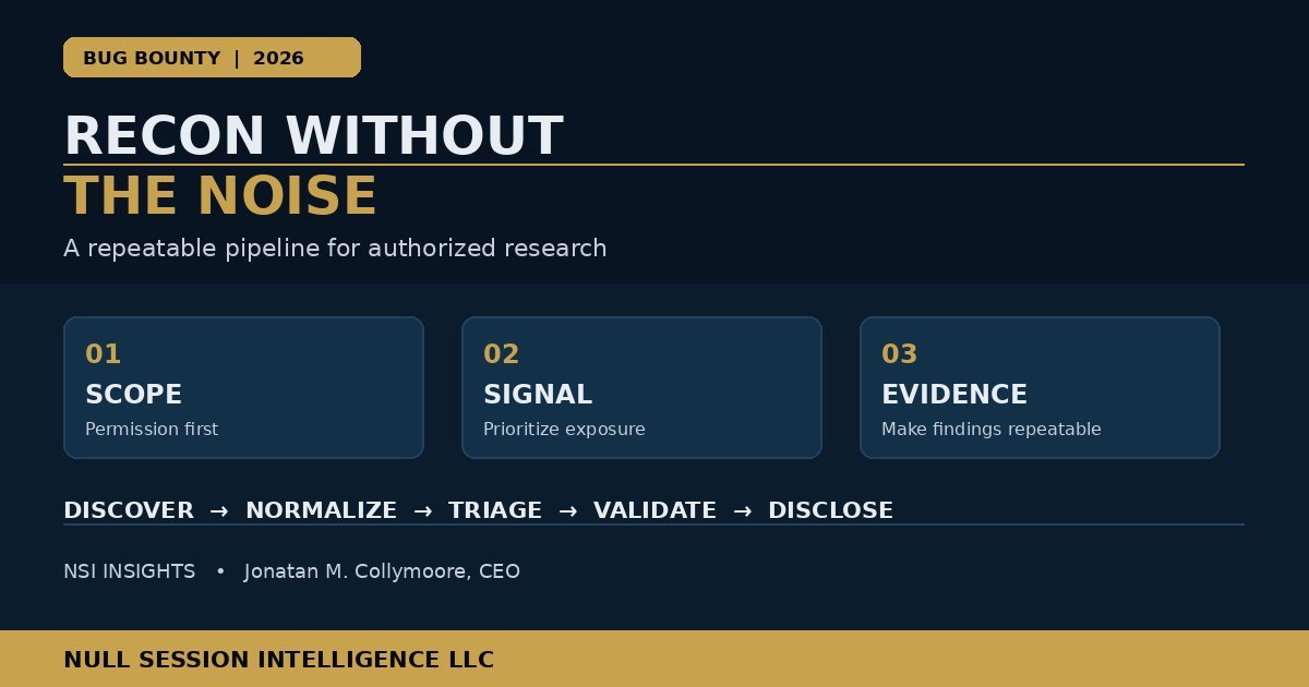 Building a Repeatable Bug Bounty Recon Pipeline Without Drowning in Noise